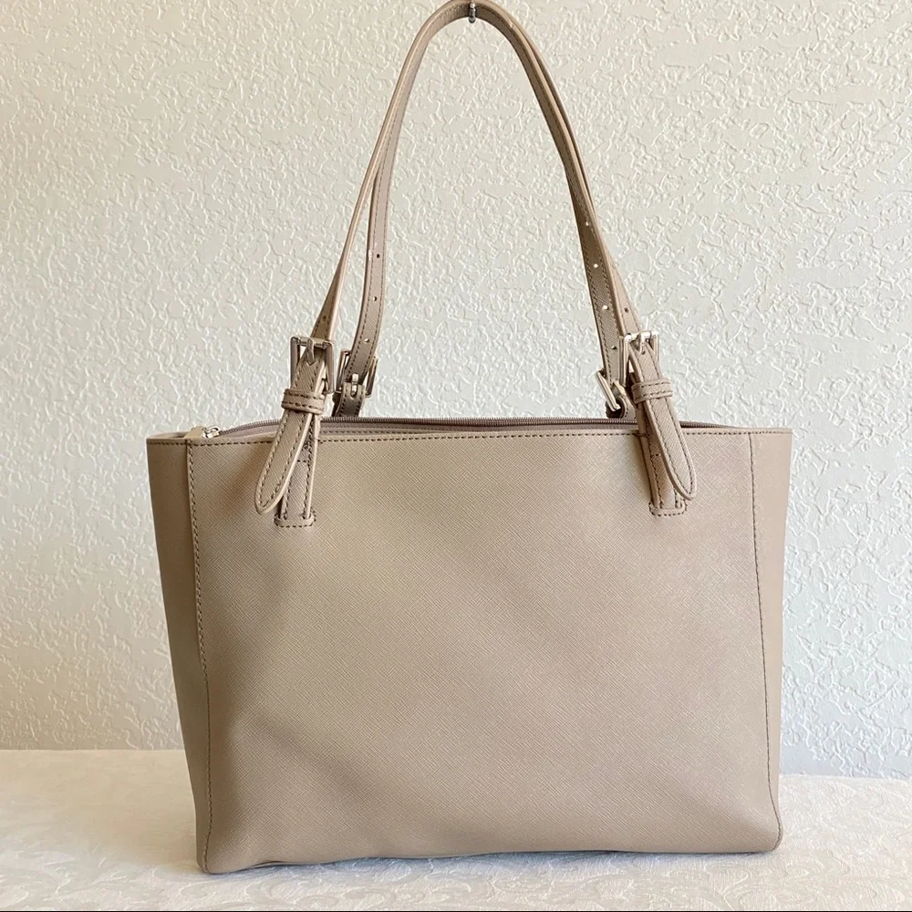 Tory Burch Beige Saffiano leather Tote